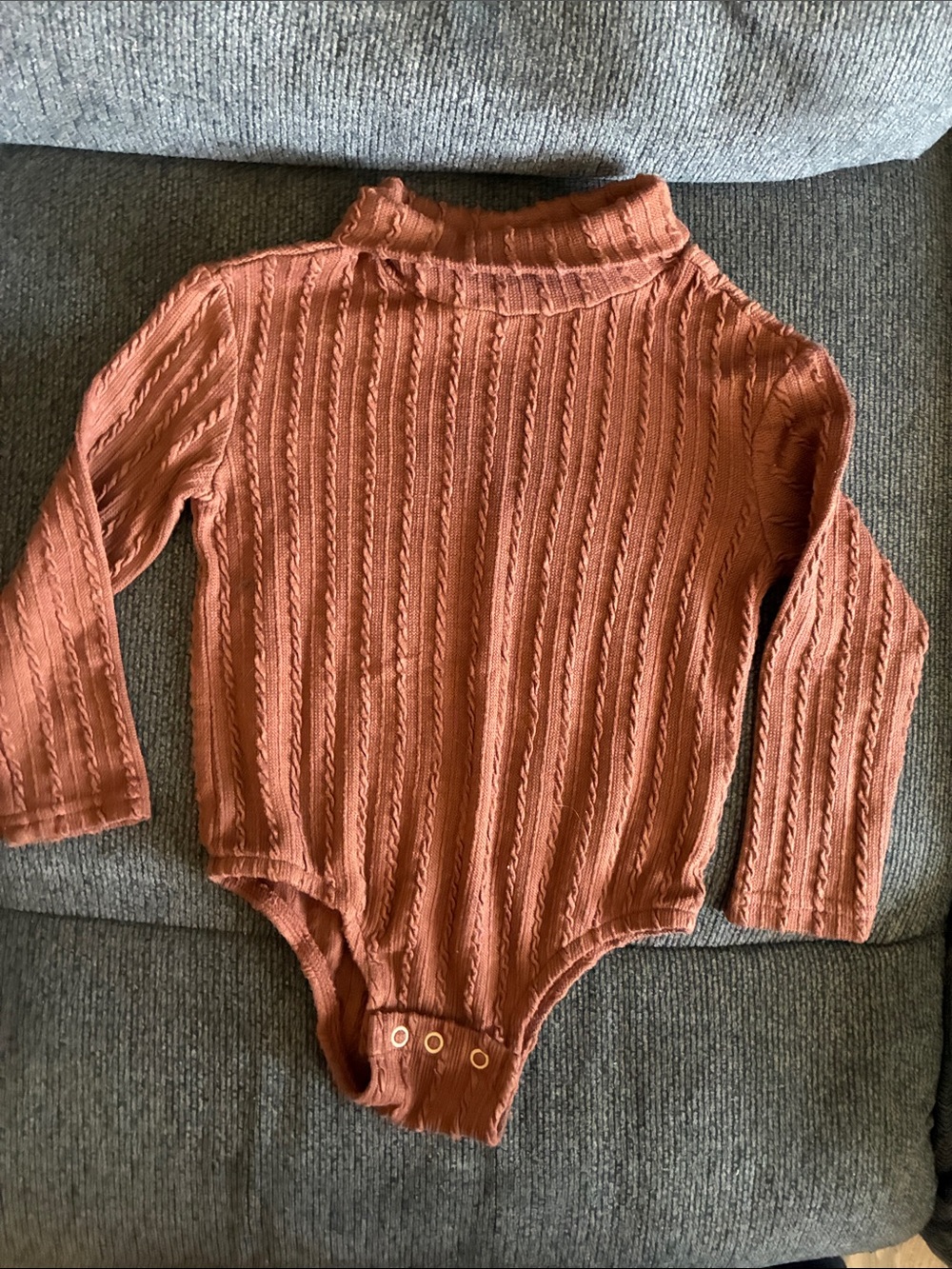 🌸3 for $15🌸 (read description) NWOT 2T Brown Turtleneck Onesie